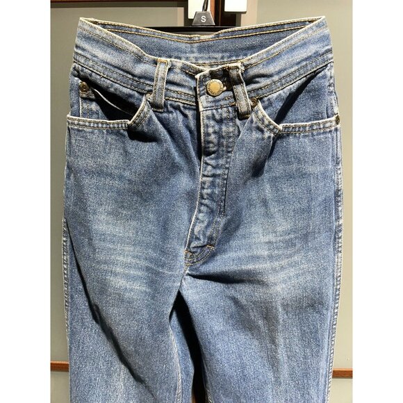 Willie Nelson Shotgun Vintage 70s Hippie Western Blue Jeans Womens Size 3 VTG - Picture 3 of 8